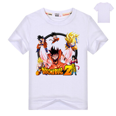 

Dragon Ball Z Goku T Shirt Kids 2018 Летняя футболка с коротким рукавом 100% Хлопок Высокое качество футболки Мультфильм Аниме Топ