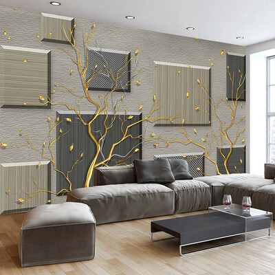 

Custom 3D Wallpaper Murals Modern Simple Abstract Tree Branches 3D Living Room Sofa TV Background Wall Painting Mural Home Decor