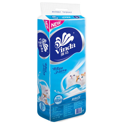 

Вида (из Vinda) 173g туалетная бумага гладкий слой 3 * 10 рулонов