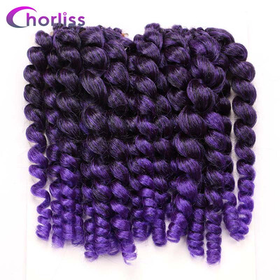 

Chorliss 8 40g Jumpy Wand Curl Twist Crochet Braid Jamaican Bounce Synthetic Braiding Hair High Temperature Fiber TBrown Color