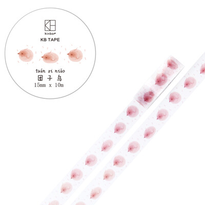 

Kinbor hand book&paper tape 15mm10m cute color hand book sticker dumpling bird DTB64178