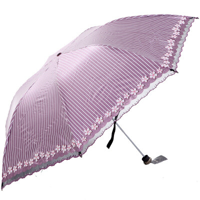 

TianTang Black Rubber Sunproof Umbrella ultraviolet-proof Umbrella Folding Lace Umbrella