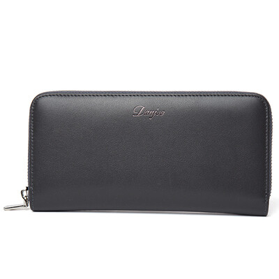 

DANJUE Genuine Leather Men Wallets Long Coin Purses Big Capacity Card Holder Cowhide Day Clutch Phone Money Bag