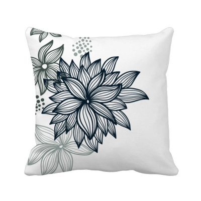 

Flower Plants Colorful Art Grain Pattern Square Throw Pillow Insert Cushion Cover Home Sofa Decor Gift