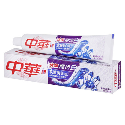 

China ZHONGHUA excellent health teeth deep white sea salt toothpaste 200g