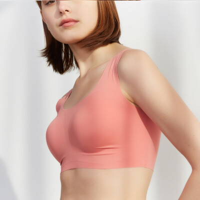 

Little nurse no trace sports bra without steel ring shockproof vest style seamless bra vest JMB020 ginger red A75