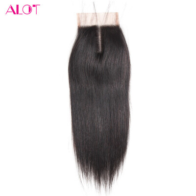 

Alot Indian Virgin Hair Straight Hair Lace Closure Unprocessed Virgin 44 Human Hair Lace Closure Weaves