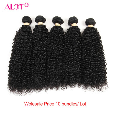 

Alot Wholesale 7a Grade Hair peruvian Hair 10 pcs a lot Extension Kinkly Curly Double Weft Human Hair Mixed Lengths Deep Curly Wav