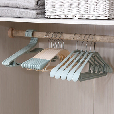

hanger wide shoulder seamless drying rack non-slip can coordinate clothes hanger wet&dry plastic drying rack adult children non-slip clothes support 20