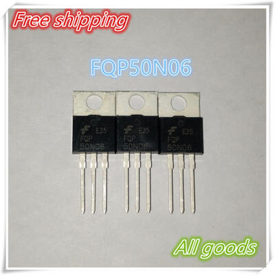

100pcs free shipping FQP50N06 50N06 MOSFET TO-220 N-CH 60V 50A new original