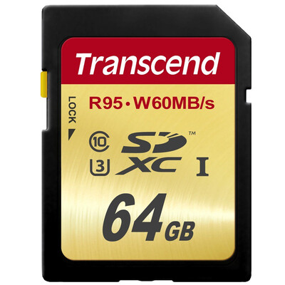 

Transcend 64GB UHS-I U3 SD high-speed memory card read 95Mb s write 60Mb s MLC particles