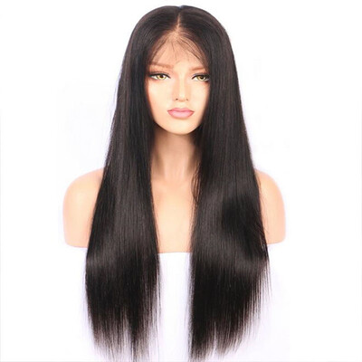 

Lace Front Human Hair Wigs For Women 130 High Density Brazilian Straight Lace Front Wig Pre Plucked Hairline Remy Hair