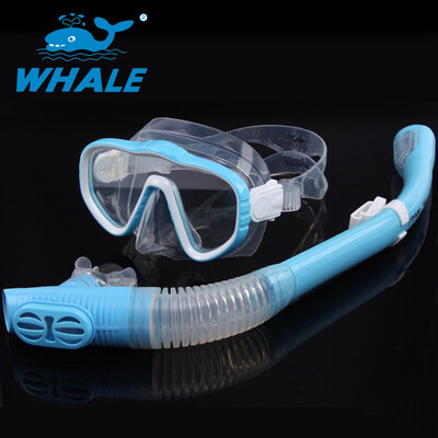 

Whale Brand High Quality diving Mask Snorkel set with wide view diving mask goggles&snorkel set