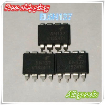 

Free Shipping 50PCS 6n137 EL6N137 DIP-8 eco-friendly high speed optocoupler