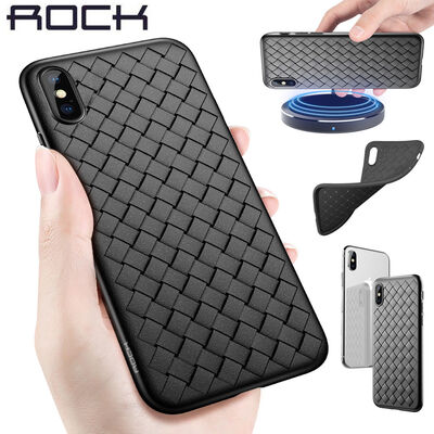

USA Stock iPhone X Case Cover Skin-Rock Brand TPU Slim Ultra-thin Soft Woven Pattern Design