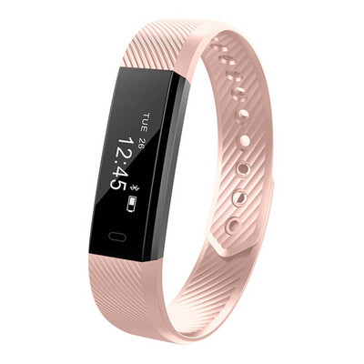 

ID115 Smart Bracelet Fitness Tracker Step Counter Activity Monitor Band Vibration Wristband
