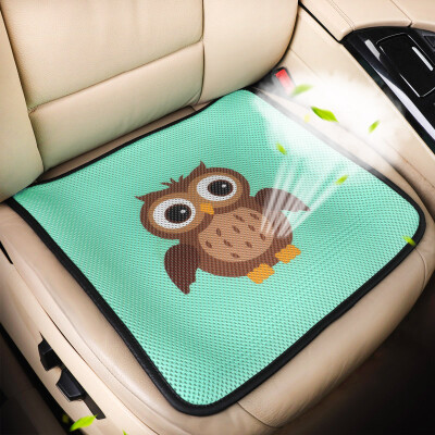 

Purple wind chime car seat cushion summer 3D small square pad front row single piece no back ice silk car seat four seasons universal single slip non-tie tied office seat cushion KT 2 piece owl