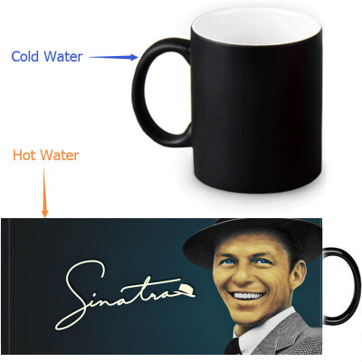 

Frank Sinatra 350ml/12oz Heat Reveal Mug Color Change Coffee Cup Sensitive Morphing Mugs Magic Mug Milk Tea Cups