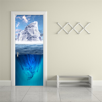 

Modern Simple Iceberg Photo Wallpaper Living Room Bedroom 3D Door Mural PVC Self-Adhesive Waterproof Sticker77cmx200cm