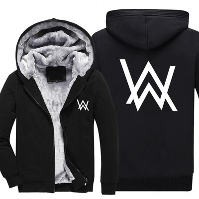 

2018 New USA SIZE Men Winter Autumn Hoodies Alan Walker Faded the same pattern Fleece Coat Baseball Uniform Sportswear Jacket wool