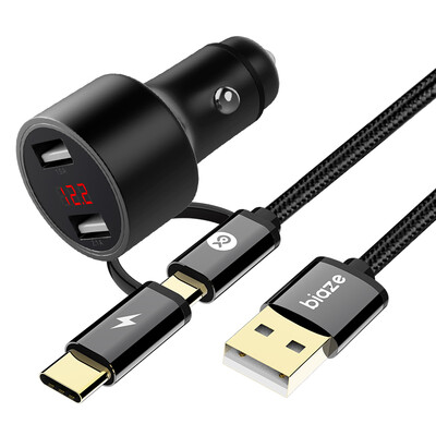 

Би Diaz автомобильного зарядного устройство автомобильного зарядное устройство прикуриватель MC12 черный 3.1A три USB задерживается три интеллигентных автоматический вывод шунта детектора напряжения значительного числа LDE