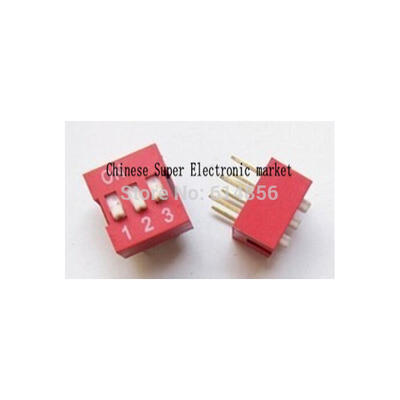 

10pcs 3P 3 Position DIP Switch 254mm Pitch 2 Row 6 Pin DIP Switch