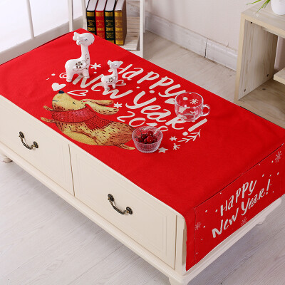 

Yuan Yuan Chinese black tea tablecloth rectangular TV cabinet cover cloth modern simple with storage bag 60170 New Year