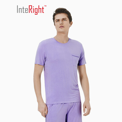 

INTERIGHT base set mens mint antibacterial cool round neck short sleeve shorts suit lavender M