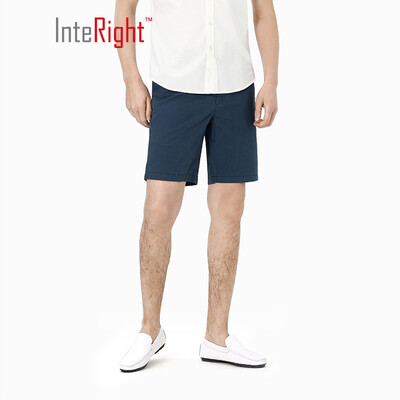 

INTERIGHT casual shorts mens cotton twill washed casual pants navy 36 XXL