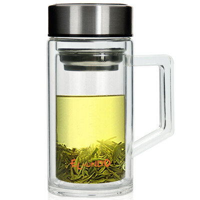 

Jingdong supermarket] Ai Mengduo (meal magic division produced) double heat-resistant high-borosilicate glass handle with tea leakage 350mlEGOP-350