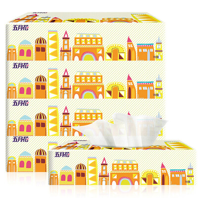 

May Flower (May Flower) pumping paper city series 3 layer 70 pumping boxed facial tissue * 4 boxes