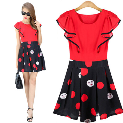 

Lovaru ™ 2015 NEW HOT SALE casual sleeveless petal sleeve mini summer street snap style chiffon sexy mini women's dresses