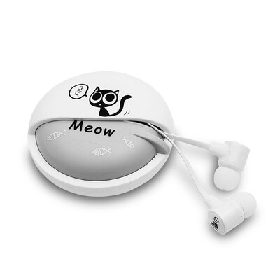 

Cute Cartoon Cat Earphone Mini Earbuds in ear Ear phones With Earphone case With Mic for iphone samsung xiaomi
