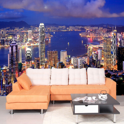 

High Quality Modern 3D City Night View Custom Photo Wallpaper Mural Living Room TV Background Wallpaper For Bedroom Walls 3 D