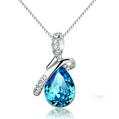 

Yoursfs® 18K White Gold Plated Crystal Love Statement Necklaces Use Austrian Crystal Fashion Jewelry