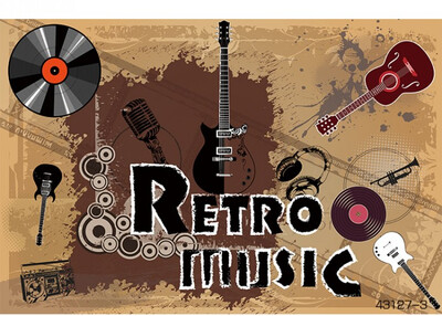 

3D photo wallpaper Retro dynamic rock music band large mural bar KTV theme box Cafe wallpaper mural