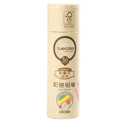 

TRUECOLOR 36 color positive posture triangle pole wood color pencil color lead color fill color pen painting color pen 1 barrel CPL7151