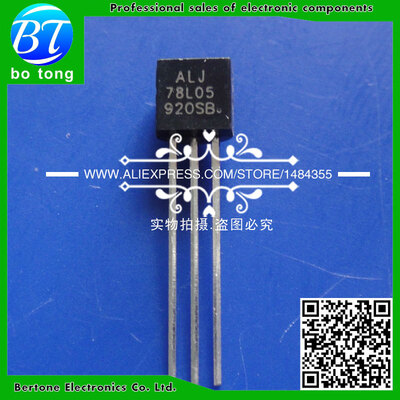 

Free Shipping 100 PCS WSA78L05 L78L05 5V 100mA 0.1A Voltage Regulator TO-92
