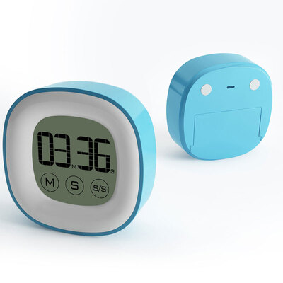 

Yuhua Ze new touch screen stopwatch timer kitchen soup cooking timer learning reminder is countdown alarm clock candy blue