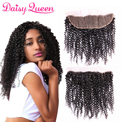 

Malaysian Curly Hair Lace Frontal Closure 8-20inch 134 Ear to Ear Free Part Closure Unprocessed 8A Remy Human Hair
