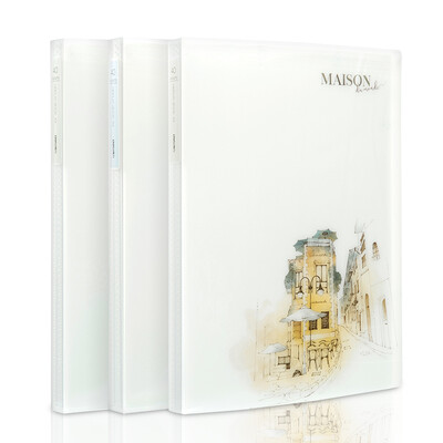 

Deli deli street impression series 40 page information booklet A4 insert bag folder test paper storage book single pattern random 72451