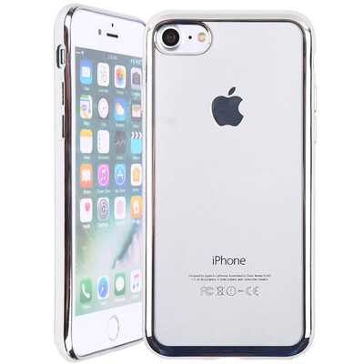 

Weiji iPhone 7/8 Mobile Shell Plating Transparent Phone Case Silver Подходит для iPhone7 / 8
