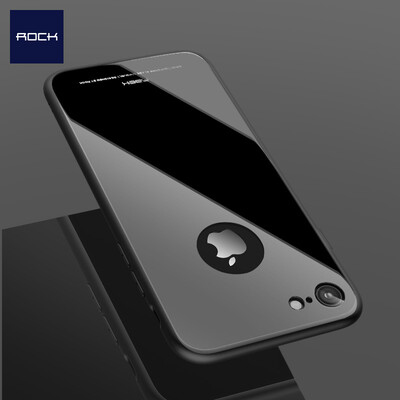

Rock (ROCK) Apple 8/7 Mobile Shell iPhone8 / 7 Защитный чехол для стекла с антискользящим силиконовым креплением Shell Crystal Series Black