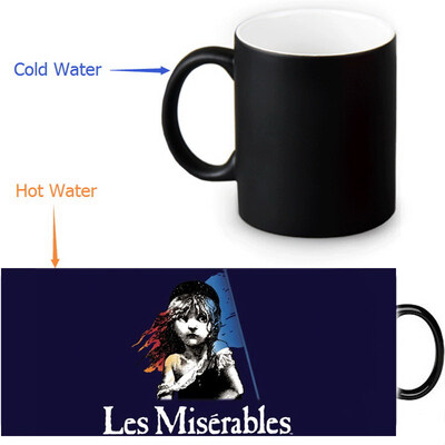 

Les Miserables 350ml/12oz Heat Reveal Mug Color Change Coffee Cup Sensitive Morphing Mugs Magic Mug Milk Tea Cups
