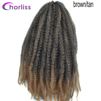 

Chorliss 18" Ombre Synthetic Braiding Hair Extensions Afro Kinky Twist Braids Hair Bundles Crochet Braids 100gpack Burgundy 1pc