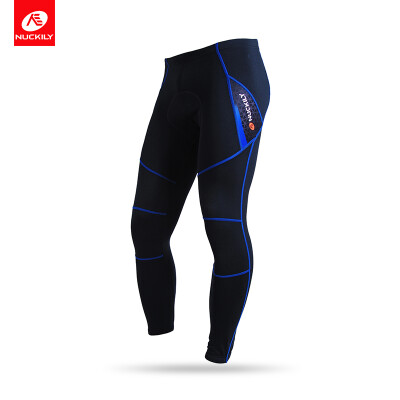 

NUCKILY Men's Thermal Bicycle Tights Winter Outdoor Sports Clothes Fleece Cycling Pants NS900-W