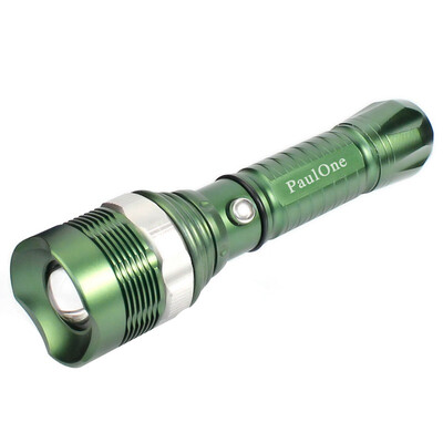 

paulone light focus перезаряжаемый фонарик Q5 высокая мощность длинный выстрел 1 фонарик +1 зарядное устройство +1 аккумулятор +1 велосипед клип ZY009-Q5 зеленый