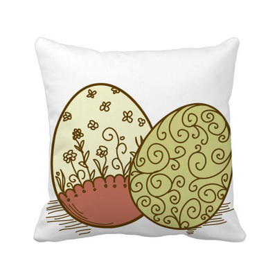 

Easter Religion Festival Flower Egg Square Throw Pillow Insert Cushion Cover Home Sofa Decor Gift