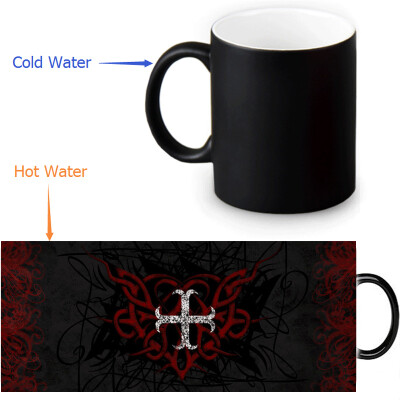 

The Knights Templar 350ml12oz Heat Reveal Mug Color Change Coffee Cup Sensitive Morphing Mugs Magic Mug Milk Tea Cups