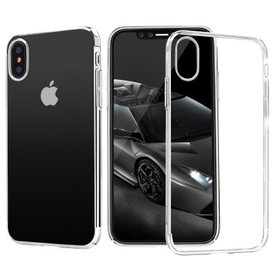 

BASEUS Ultra Slim Thin Clear Glitter Case Shockproof Hard Bumper Cover for Apple iPhone X 10 Edition